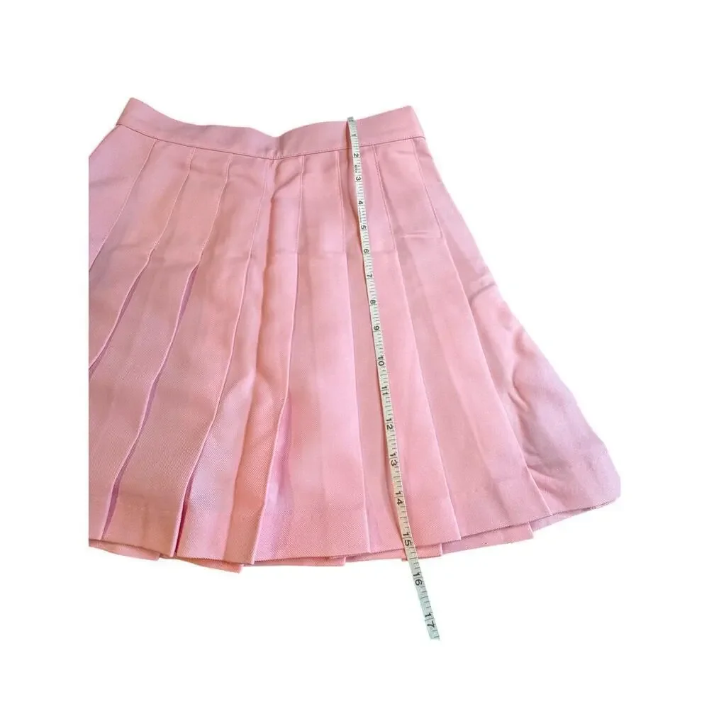 American Apparel Pink Pleated Mini Skirt Women’s XS Tennis Style New With Tags
